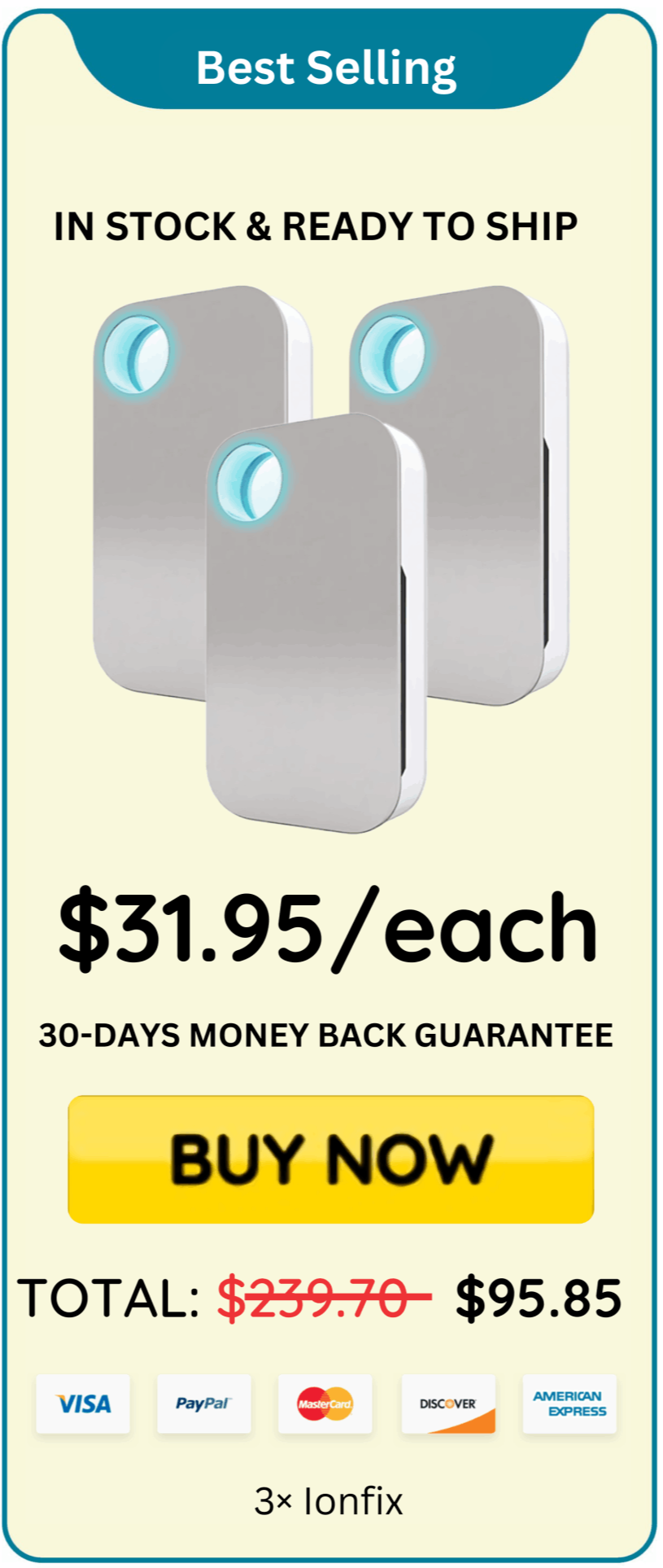 IonFix Air Purifier package offer price 